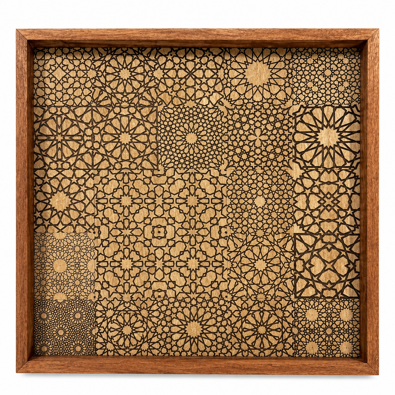 Moonless Night Engraved Tray 15×15 – Midnight Marrakech 26