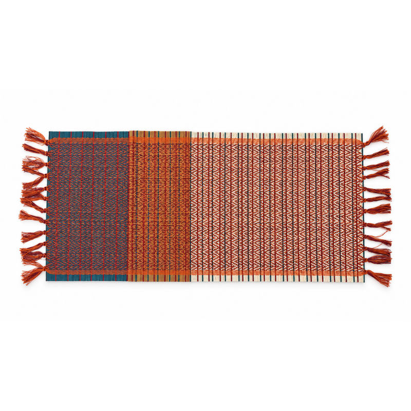 Chrysanthemum Bamboo Woven Table Runner – Midnight Marrakech 26