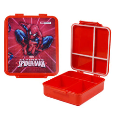 1pc Kids Munch Box – 4 Compartment Lunch Box with Cartoon Prints