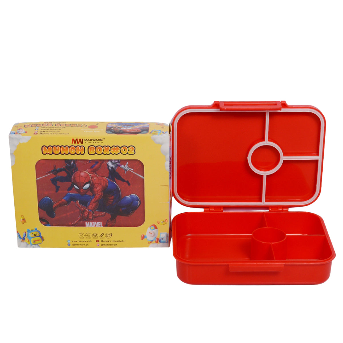 Munch Box Layout 1pc Munch Box #2 – Kids Lunch Box with Compartments - Habitt