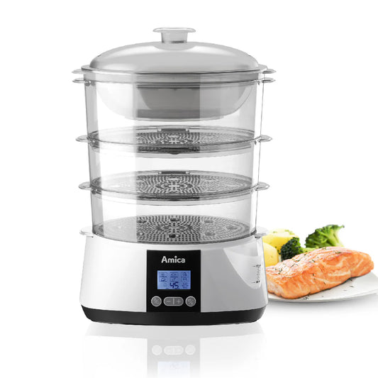 Amica Food Steamer PT-3012 (Parowar Lunaris) | Multi-Tier Digital Steam Cooker