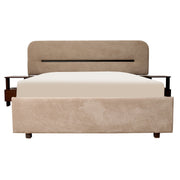 Lowa Arc King Size Bed with 2 Side Tables - Habitt