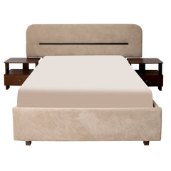 Lowa Arc King Size Bed with 2 Side Tables