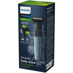 Philips BG3027/03 Bodygroom Series 3000 Showerproof Body & Groin Trimmer | 3 Comb Attachments, 60-Min Cordless Use