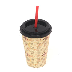 PLASTIC GLASS WITH STRAW (PLAIN).E