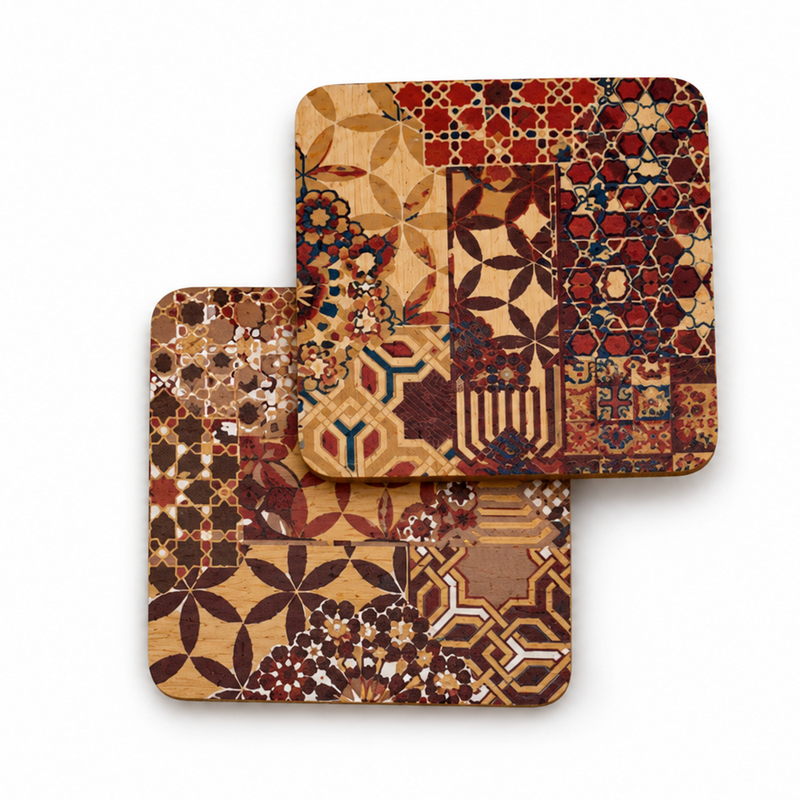 Orange Rust Printed Coaster 3.5 Inches – Midnight Marrakech 26