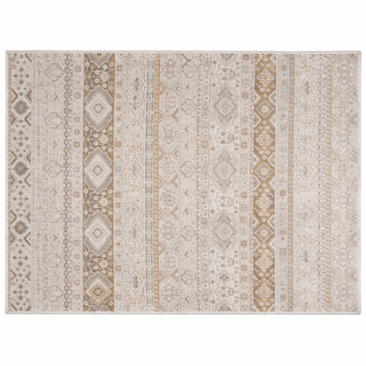 Festival F Plus HAF Neutral Vintage Stripe Area Rug – 160x230 Traditional Pattern Carpet - Habitt