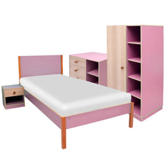 Rose Bundle (Bed, side table, Dresser & Wardrobe)