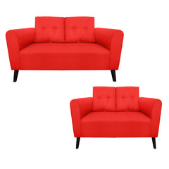 Rovak Sofa Set Bundle (Red)