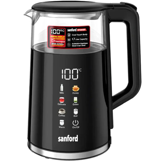 Sanford Digital Electric Kettle 1.7L – Model SF3361EK | Touch Screen Smart Kettle