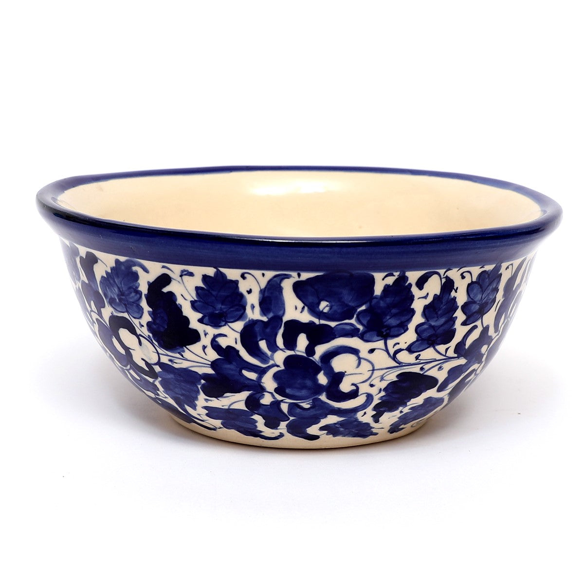 Blue Pottery Bowl Ceramic Multi Round