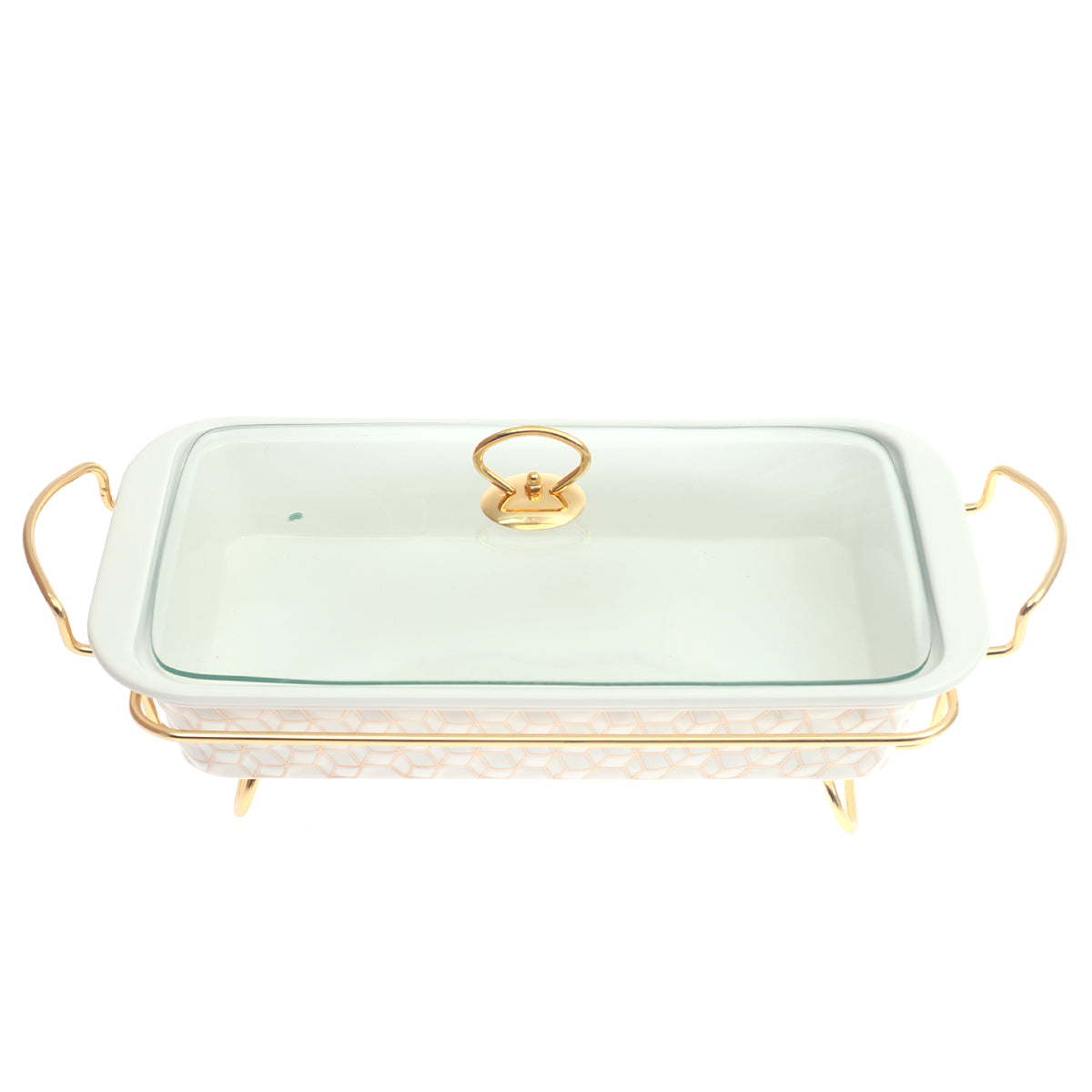 BR0148 16.5INCH RECT CASSEROLE + STAND