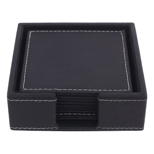 Leather Coasters (Black) - Habitt