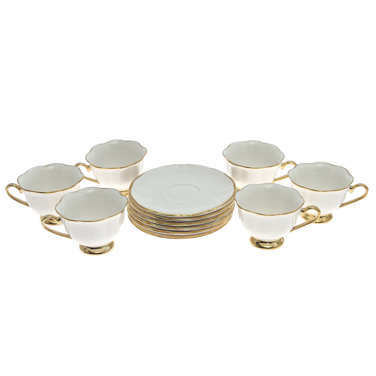 12PCS TEA CUP & SAUCER SET BR8017