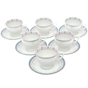 12Pcs Cup & Saucer Set Floral Elegance - Habitt