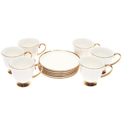 6Pcs Cup & Saucer Set Gold D # 5