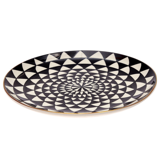 Dinner Plate Black White 7876-34 - Habitt
