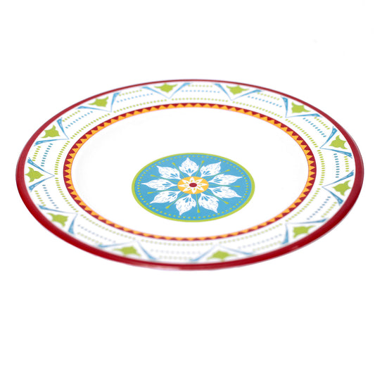 Festive Red Melamine Deep Plate - Habitt