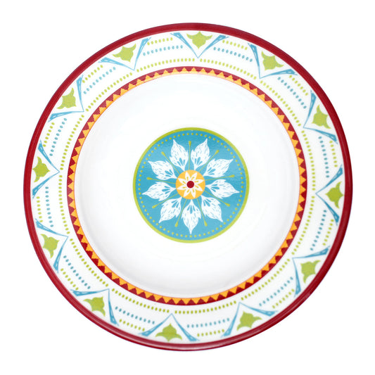 Festive Red Melamine Deep Plate - Habitt