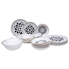 Dinner Set Geometric Black