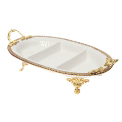 AB-61 36x22cm 3Sec Dish White (G)