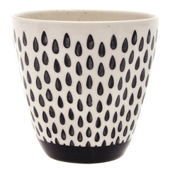 Ceramic Tumbler Black White 7876-37