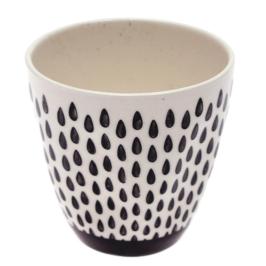 Ceramic Tumbler Black White 7876-37 - Habitt