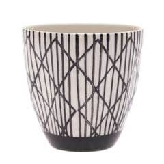 Ceramic Tumbler Black White 7876-37