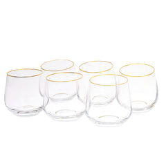 CB02-09 6Pcs Glass Set 550ml Gold Danny CB02-09