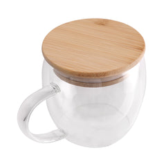 DOUBLE WALL CUP WITH WOODEN LID 1194