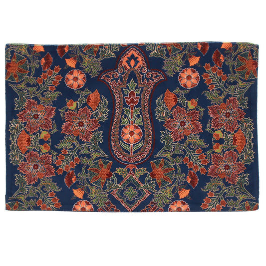 KASHMRI BLUE KANTHA MAT SINGLE 13X19" - Habitt