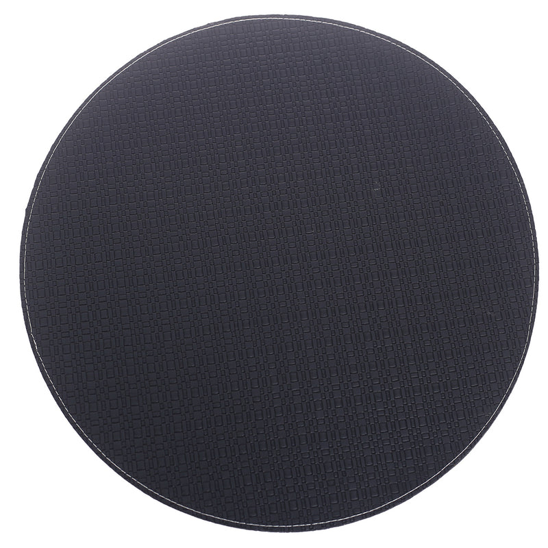 Mat Round Knitted (Bot/Same) Black - Habitt