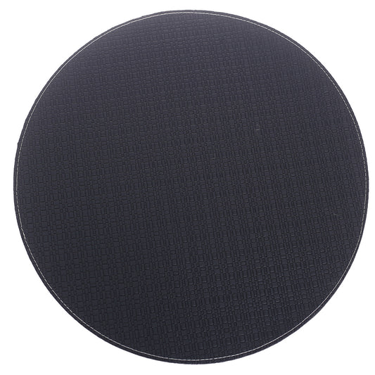 Mat Round Knitted (Bot/Same) Black - Habitt