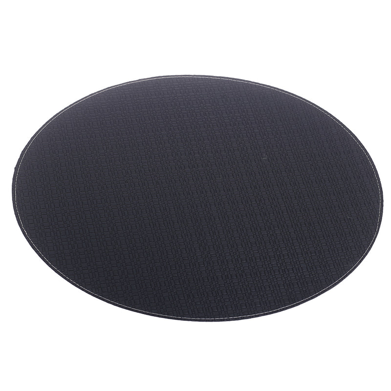 Mat Round Knitted (Bot/Same) Black - Habitt