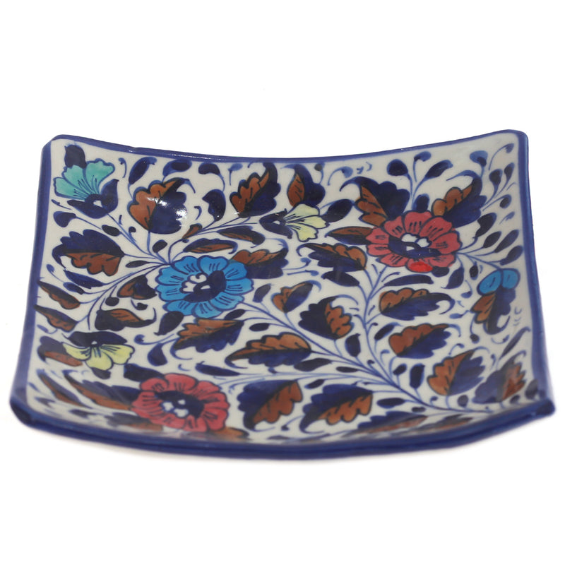 Platter Ceramic Blue White 9CFC - Habitt