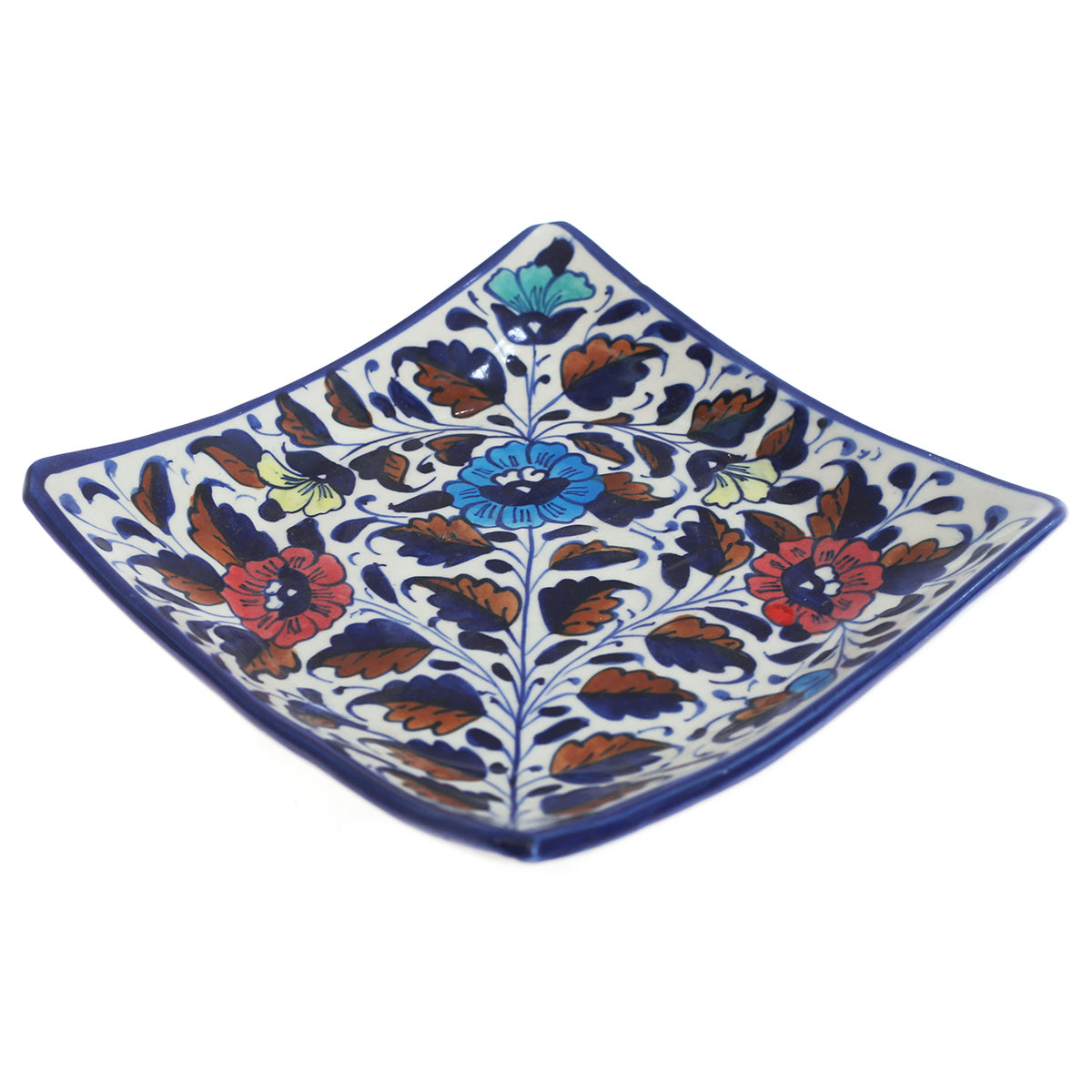 Platter Ceramic Blue White 9CFC