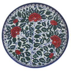 Pizza Plate Blue Floral