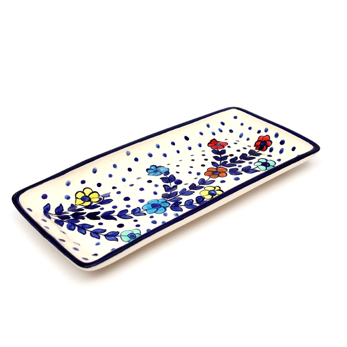 Rectangle Dish Medium Blue Pottery