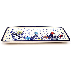 Rectangle Dish Medium Blue Pottery