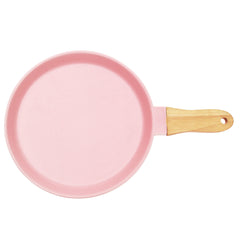 Roun Platter Wood Handle Pink 7876-13