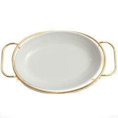 G10" OVAL PLATE WITH STAND.BR16011