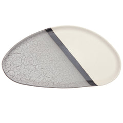 Oval Platter White Grey 7876-63