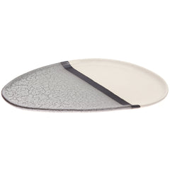 Oval Platter White Grey 7876-63