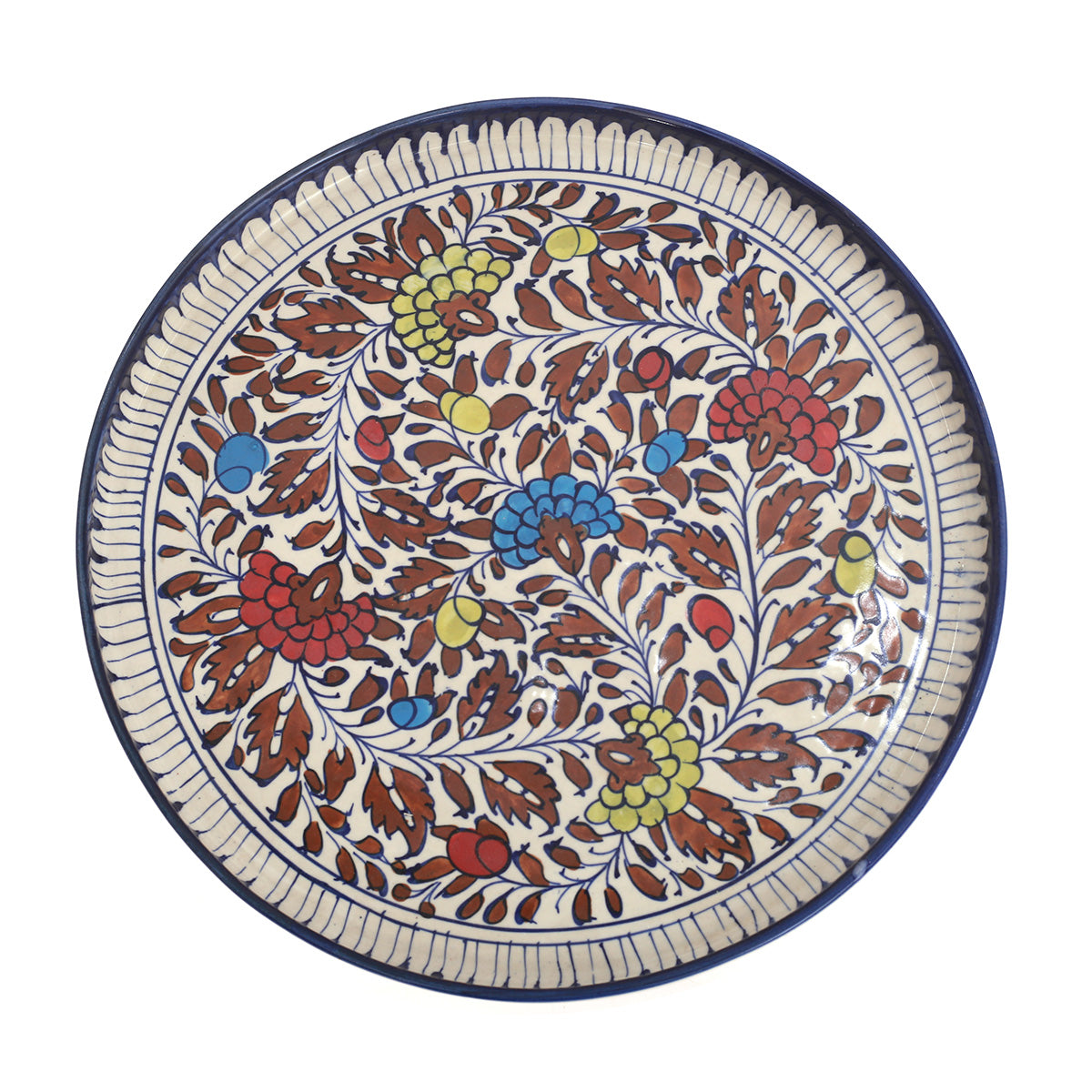 Platter Ceramic Blue White 2F2F4