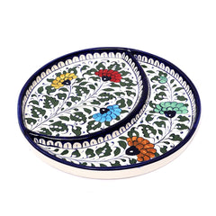 Platter Ceramic Blue White D60A3 - Habitt