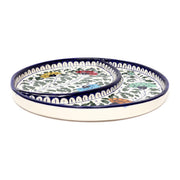 Platter Ceramic Blue White D60A3 - Habitt