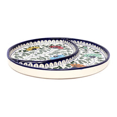 Platter Ceramic Blue White D60A3 - Habitt