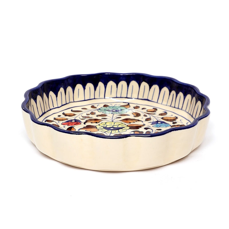 Platter Ceramic Blue White 773EE - Habitt