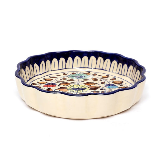Platter Ceramic Blue White 773EE - Habitt