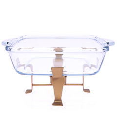 Ethnic Glass Dish With Stand